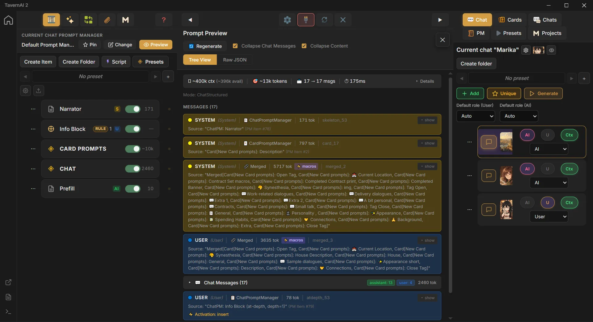 Final Prompt Preview tree