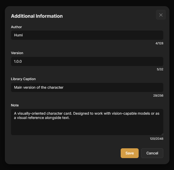 TavernAI Library Captions